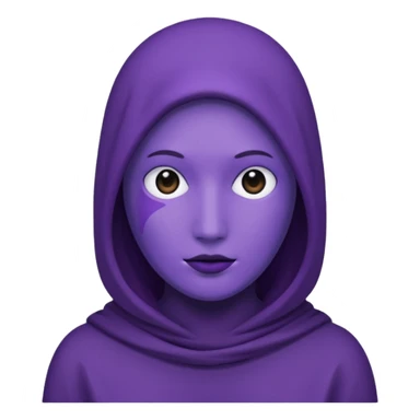purple person no face sticker