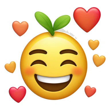 laughing face with love hearts on cheeks, posing doing the peace sign sticker