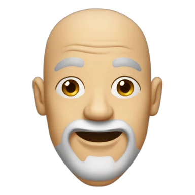 funky bald weird man sticker
