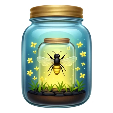 fireflies in a jar sticker