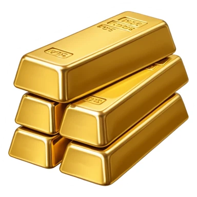 several gold bars, realistic lighting, no text or engravings, smooth surface sticker