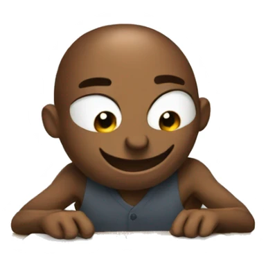 Ant at desk working hard sticker