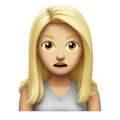 Angry blonde girl sticker