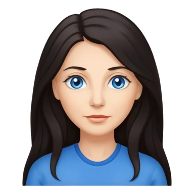 Mature woman with long dark hair sticker