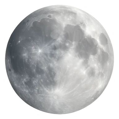silver moon, digital illustration sticker