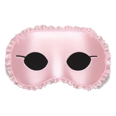 Light pink Frilly satin sleep mask no eyes sticker