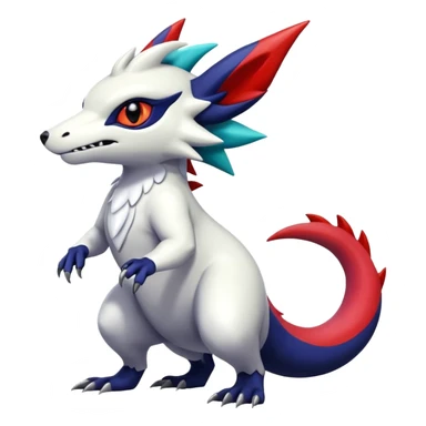 Shiny Vibrant Exotic Colorful Cool Zangoose-Salandit-Absol-fusion sticker