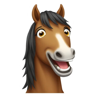 horse crying of laughing sticker