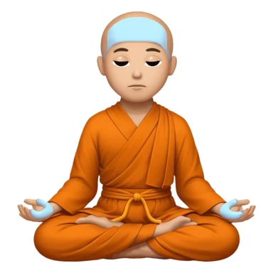 monk meditating in a peaceful way  sticker