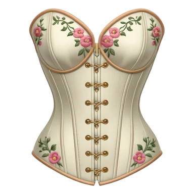 Floral corset sticker