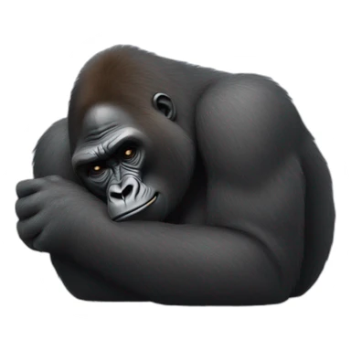 Gorilla falling asleep sticker