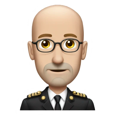 whitehouse aid stephen miller with bald head and german mustache sticker