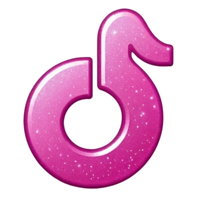 glitter pink logo TikTok sticker