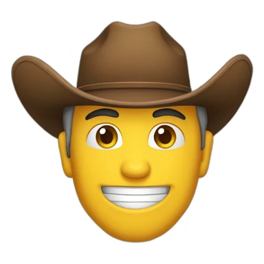 Émogie cowboy pleure de rire sticker