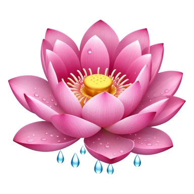 lotus flower with sparkles sticker