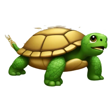 turtle with a gold chain sticker