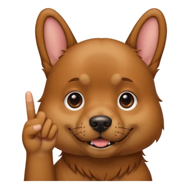 A dog putting the middle finger up sticker