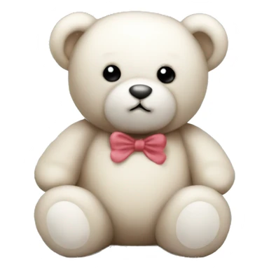 Teddy bear con cuore bianco e fiori nelle zampe  sticker