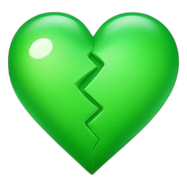 Two-Green-heart sticker