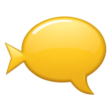 a yellow speech bubble but instead of a normal tail it’s a pointing arrow instead sticker