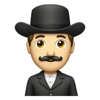 Frenchman in national suit with a mustache sticker