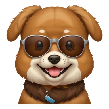 Dog wearing sunglasses  sticker