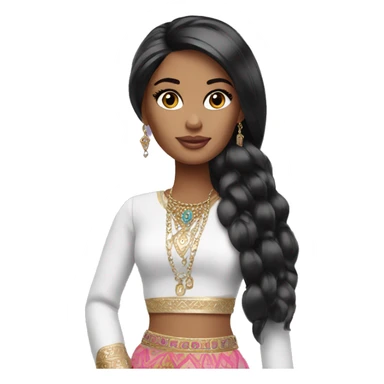 indian barbie doll sticker