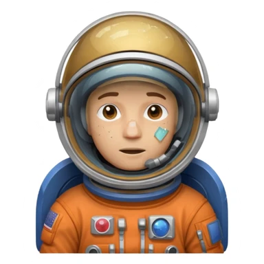 astronaut man with helmet broken glass sticker