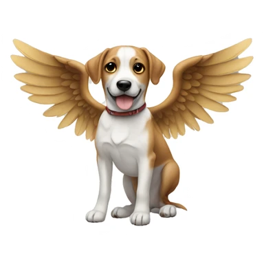 dog with wings sticker
