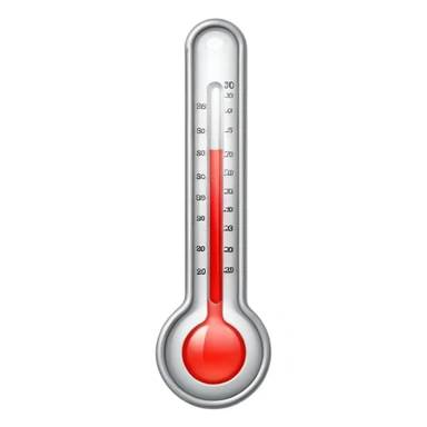 a medical thermometer whose temperature has risen too high sticker
