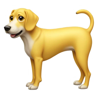 A dog but a banana sticker