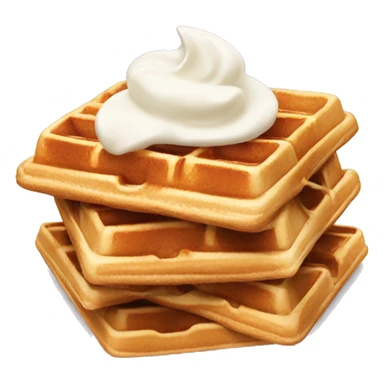 waffles with cream sticker