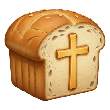 a loaf of bread with a cross through it sticker