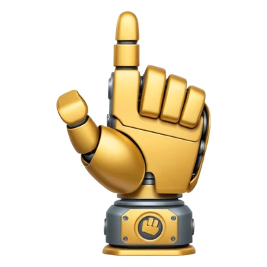 robot hand closed fist but the thumb is up sticker