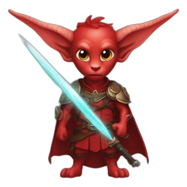 red teifling with psychic weapons sticker
