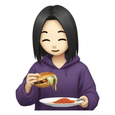 akame eating food sticker