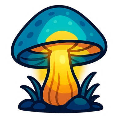 glowing mushroom sticker