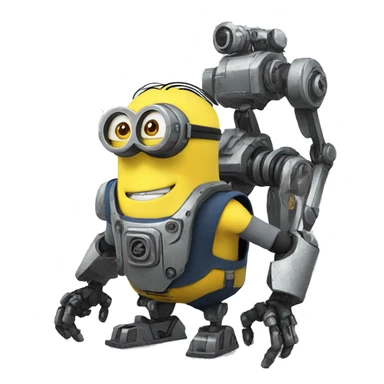 minion with mech sticker