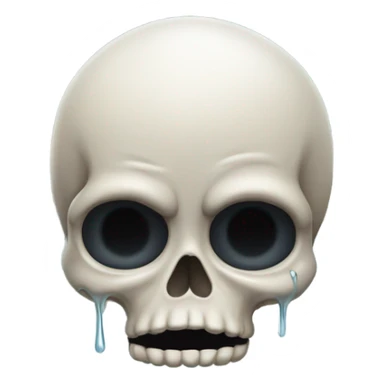 crying skull sticker