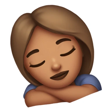 Girl with eyeliner sleeping in her bed sticker