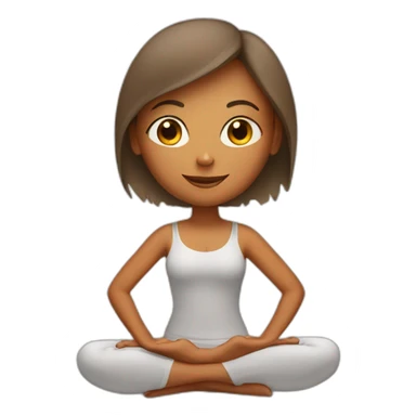 yoga tan girl sticker