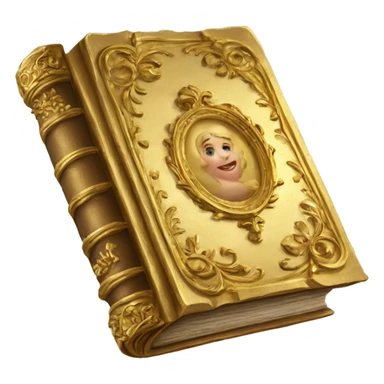 gold Vintage rococo book sticker