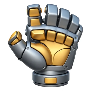 bulky robot fist, palm hidden, back of fist visible sticker