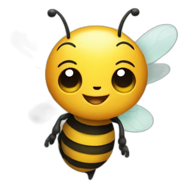 A cheerful bee sticker