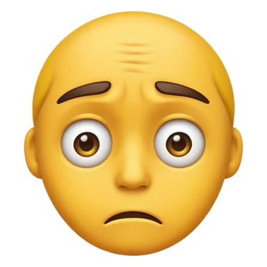 worried emoji face from WhatsApp sticker