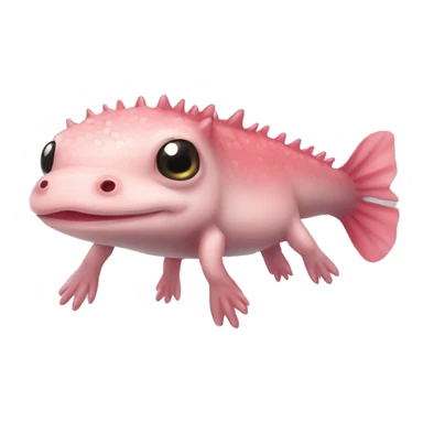Cute axolotl sticker