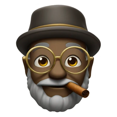 Old shimpanze with glasses! Completely bold smoking a cigar sticker