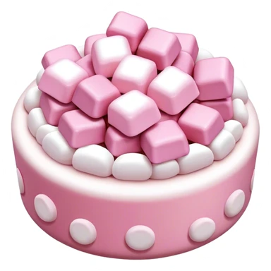 Cioccolata rosa con sopra Marshmallow sticker