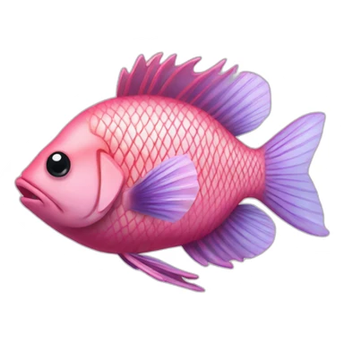 Pescado rosa sticker