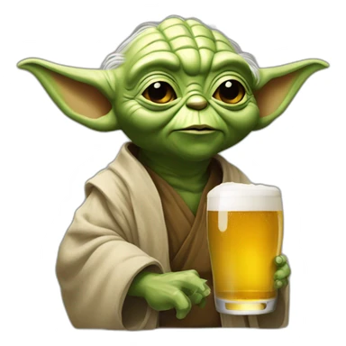 Yoda qui boit une bière  sticker